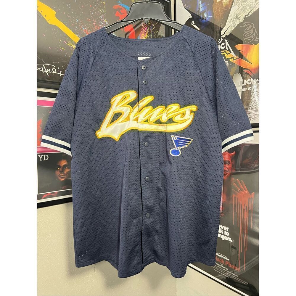 Vintage 90s NHL St. Louis Blues Turek Baseball Jersey